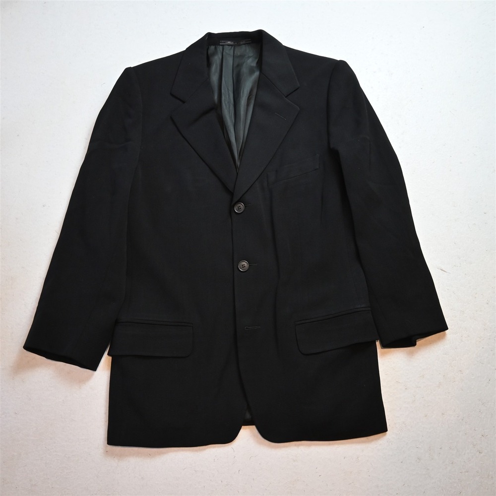 Ermenegildo Zegna 36S Black 100% Wool Soft Mens Blazer Suit Jacket Sport Coat